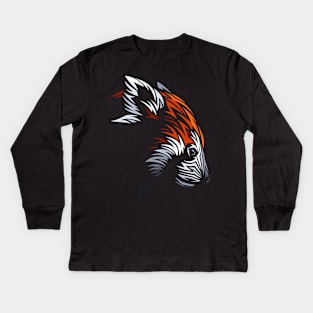 Tribal Red Panda Kids Long Sleeve T-Shirt